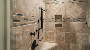 Custom bathroom renovation with new shower installation